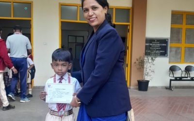 Mitansh V P of LKG B Shines with 1st Place in Inter-School Skating Competition!