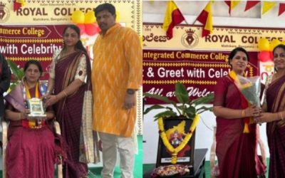 Honouring of our Principal, Ms Sajana Priya by Royal College, Mathikere